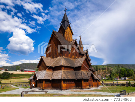 Heddal Stave Church Telemark Norway Scandanavia Heddal Stave Church Telemark Norway Scandanavia 77234863