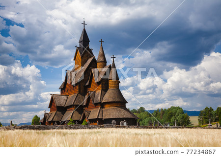 Heddal Stave Church Telemark Norway Scandanavia Heddal Stave Church Telemark Norway Scandanavia 77234867