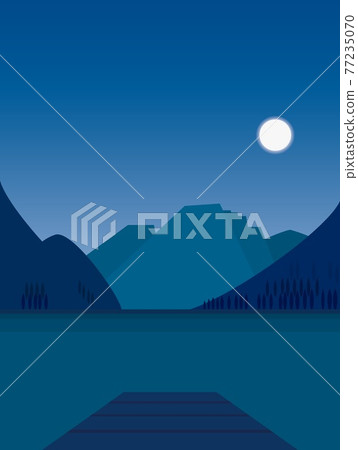 Scenery Pragser Lake lago di braies night Scenery Pragser Lake lago di braies night 77235070