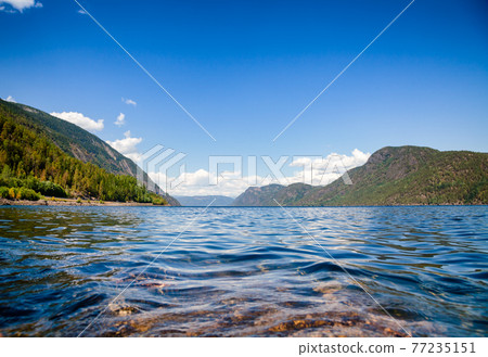 Crystal clear water of Lake Tinn Telemark Norway 77235151
