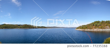 Lake Mosvatn regulating reservoir panorama UNESCO Heritage Site Telemark Norway Lake Mosvatn regulating reservoir panorama UNESCO Heritage Site Telemark Norway 77235168