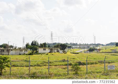 A house in a U.S. military base seen from Kitanakagusuku Village 77235562