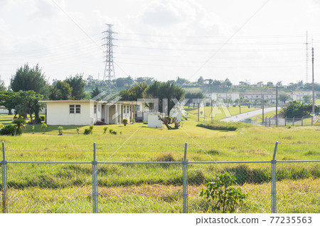 A house in a U.S. military base seen from Kitanakagusuku Village 77235563