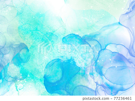 Background illustration drawn with alcohol ink 77236461