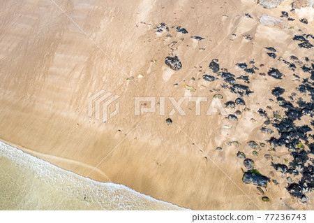 Aerial view of the Silver Strand in County Donegal - Ireland Aerial view of the Silver Strand in County Donegal - Ireland 77236743