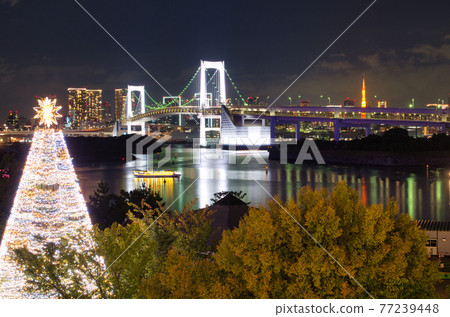 台場夜景/彩虹橋（秋/冬）[日本：東京/台場] 77239448