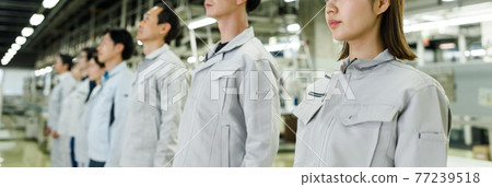 People working in the factory People working in the factory 77239518