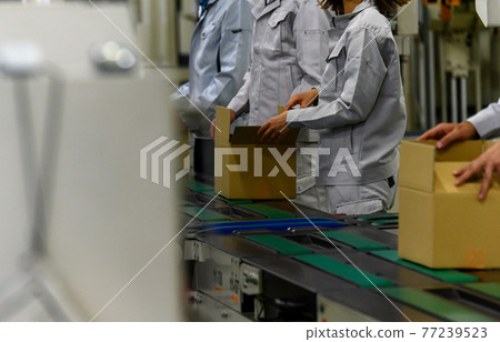 People working in the factory People working in the factory 77239523