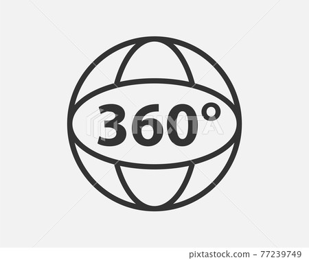 360 degree view vector icon - Stock Illustration [77239749] - PIXTA