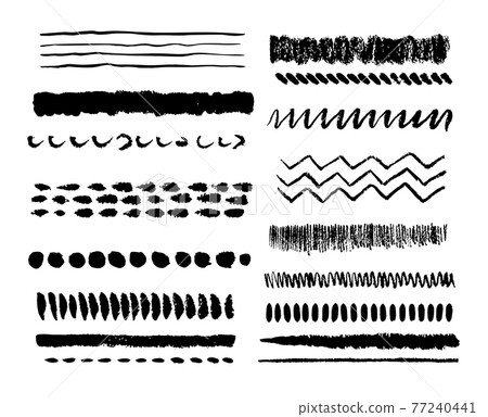 Collection of grunge vector hand drawn elements 77240441