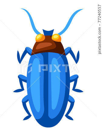 Illustration of colorful beetle. Stylized decorative insect. 77240557