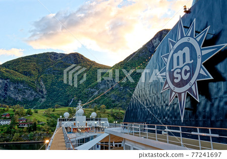 MSC Cruise ship in Flam - Norway 77241697
