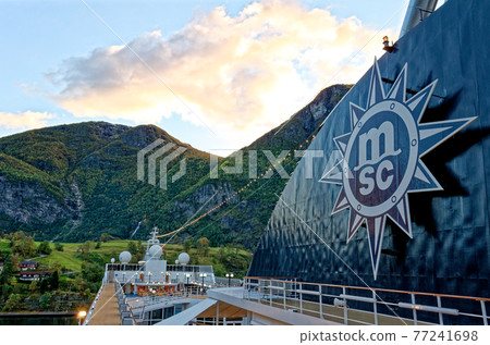 MSC Cruise ship in Flam - Norway 77241698