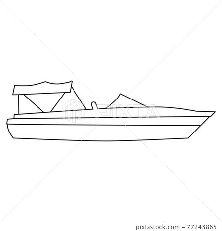 Boat line icon logo design marines, peedboat, ship, vessel, side view. Vector illustration outline simple element symbol Boat line icon logo design marines, peedboat, ship, vessel, side view. Vector illustration outline simple element symbol 77243865