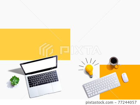 Computers with a light bulb 77244057