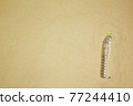 top view a garbage on a sand beach. save th earth concept. 77244410