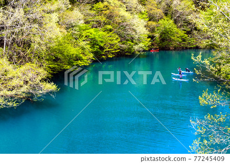 Spring Shima Lake and paddle board 77245409