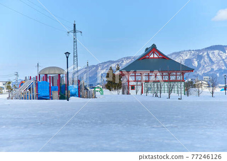 Akita Prefecture Ogachi Road Station Snowscape Akita Prefecture Ogachi Road Station Snowscape 77246126