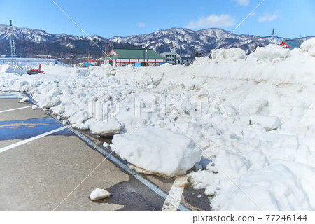 Akita Prefecture Ogachi Road Station Snowscape 77246144