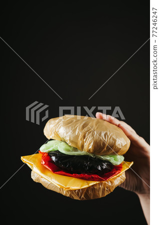 Social advertising poster of plastic waste problem Social advertising poster of plastic waste problem 77246247