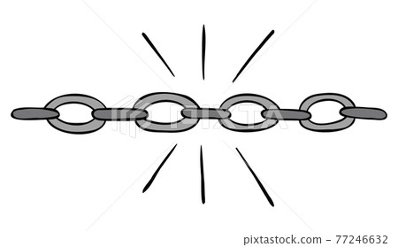 Cartoon vector illustration of strong solid chain. 77246632