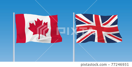 Canadian and British flags 77246931
