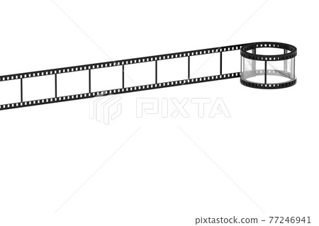 3D illustration of long 35mm film 77246941