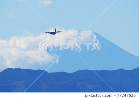 Mt. Fuji and C-130 Hercules 77247626
