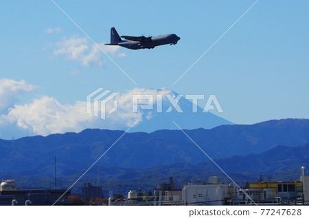 Mt. Fuji and C-130 Hercules 77247628