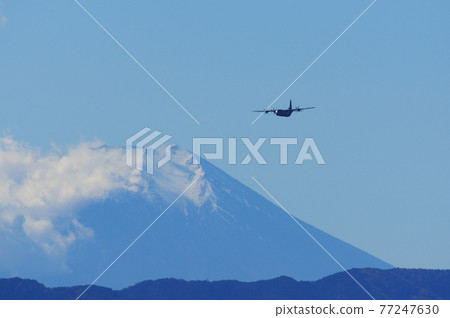 Mt. Fuji and C-130 Hercules 77247630