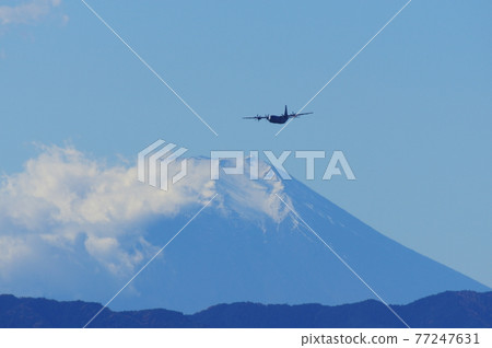 Mt. Fuji and C-130 Hercules 77247631