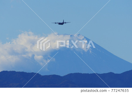 Mt. Fuji and C-130 Hercules 77247635
