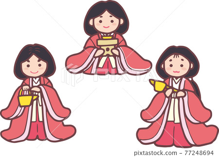 Hinamatsuri_Three Lady-in-waiting_Line Hinamatsuri_Three Lady-in-waiting_Line 77248694