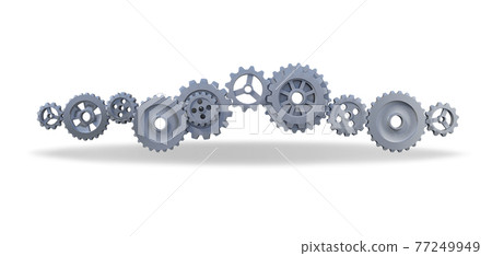 3ds rendering image of gears for mechanical background 3ds rendering image of gears for mechanical background 77249949