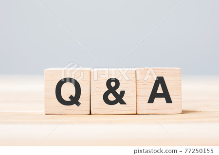 Q and A word with wooden cube block. FAQ( frequency asked questions), Answer, Question Ask, Information, Communication and Brainstorming Concepts Q and A word with wooden cube block. FAQ( frequency asked questions), Answer, Question Ask, Information, Communication and Brainstorming Concepts 77250155