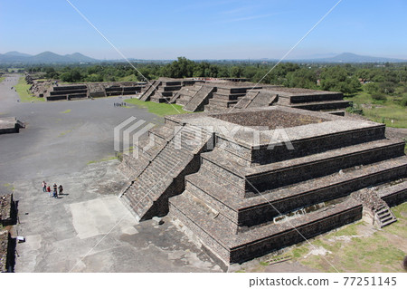 Mexico, Teotihuacan World Heritage Site, Pyramid of the Sun and Moon, Temple Mexico, Teotihuacan World Heritage Site, Pyramid of the Sun and Moon, Temple 77251145