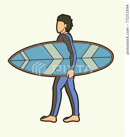 Surfing Sport Male Player Cartoon Graphic Vector Surfing Sport Male Player Cartoon Graphic Vector 77251694