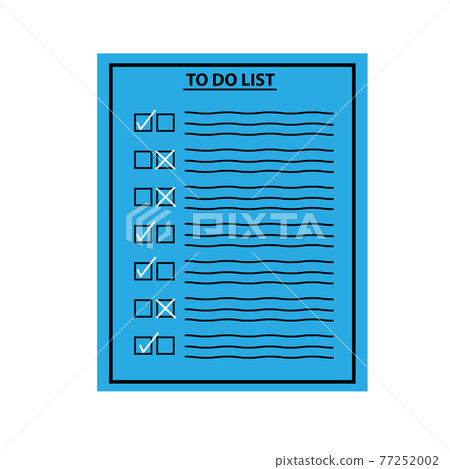 to do list icon on white background. survey to do list icon for your web site design, logo, app, UI. notepad to do list symbol. check list sign. flat style.  77252002