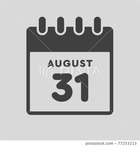 Icon day date 31 August, template calendar page Icon day date 31 August, template calendar page 77253213