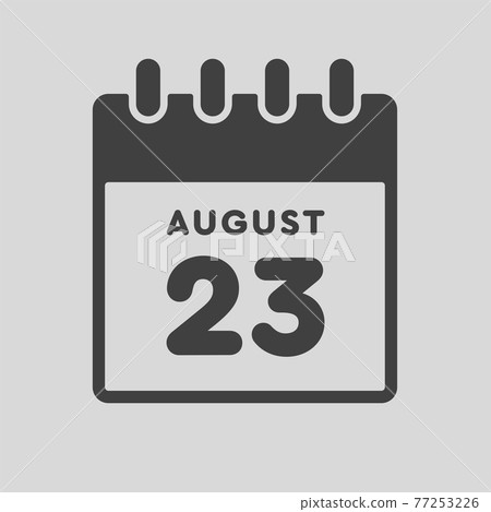 Icon day date 23 August, template calendar page 77253226