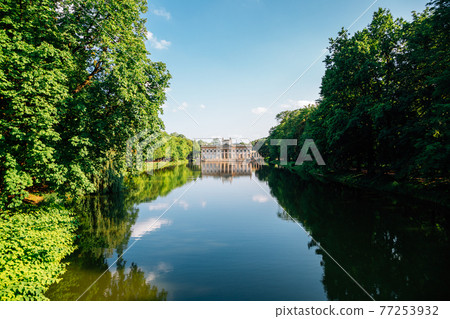 Lazienki palace on the Water at Lazienki park in Warsaw, Poland Lazienki palace on the Water at Lazienki park in Warsaw, Poland 77253932