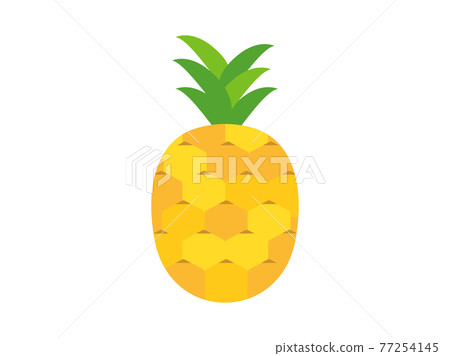 Illustration with the image of a simple pineapple 77254145