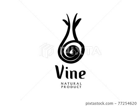 Vector logo drawn by hand. Wine Making Jug 77254620