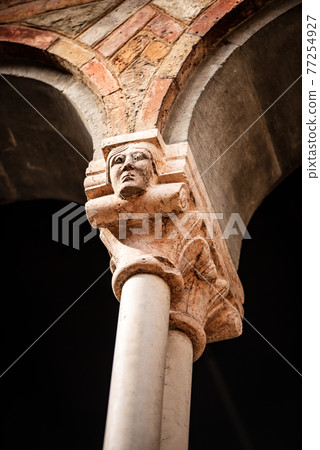 Ancient columns of the Basilica of Santo Stefano in Bologna Italy Ancient columns of the Basilica of Santo Stefano in Bologna Italy 77254927