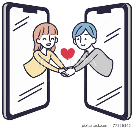 Marriage activity long distance matching illustration 77256345