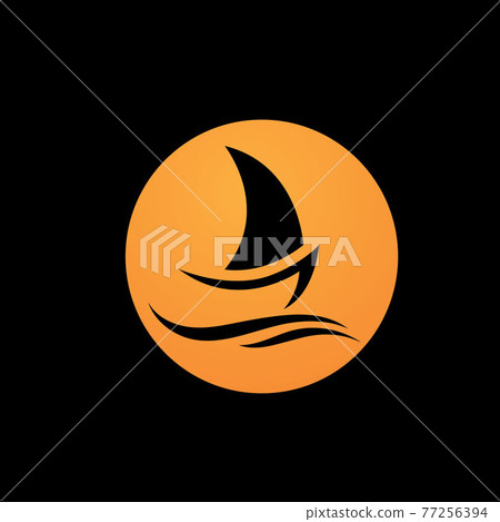 Silhouette of Dhow logo design Traditional Sailboat Silhouette of Dhow logo design Traditional Sailboat 77256394