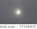 The sun shines in the fog. 77256435