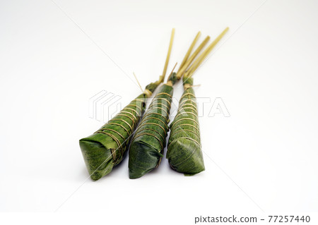 Three chimaki white background Three chimaki white background 77257440