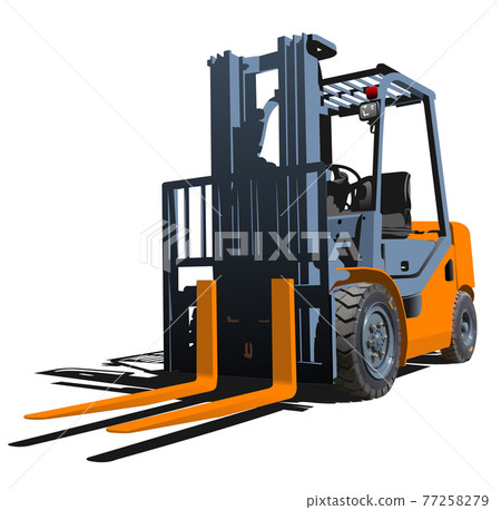 Industrial forklift. Industrial forklift. 77258279