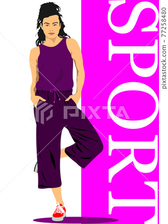 Young woman. Sportswoman Young woman. Sportswoman 77258480